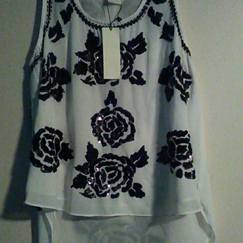 Black and white blouse